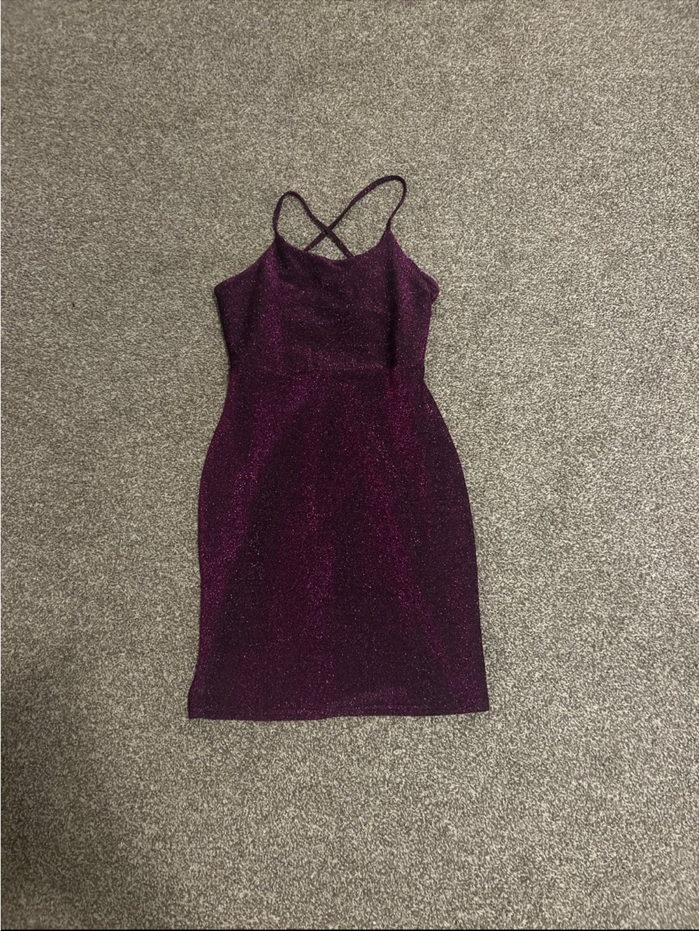 Purple Sleeveless Sparkle Bodycon Dress